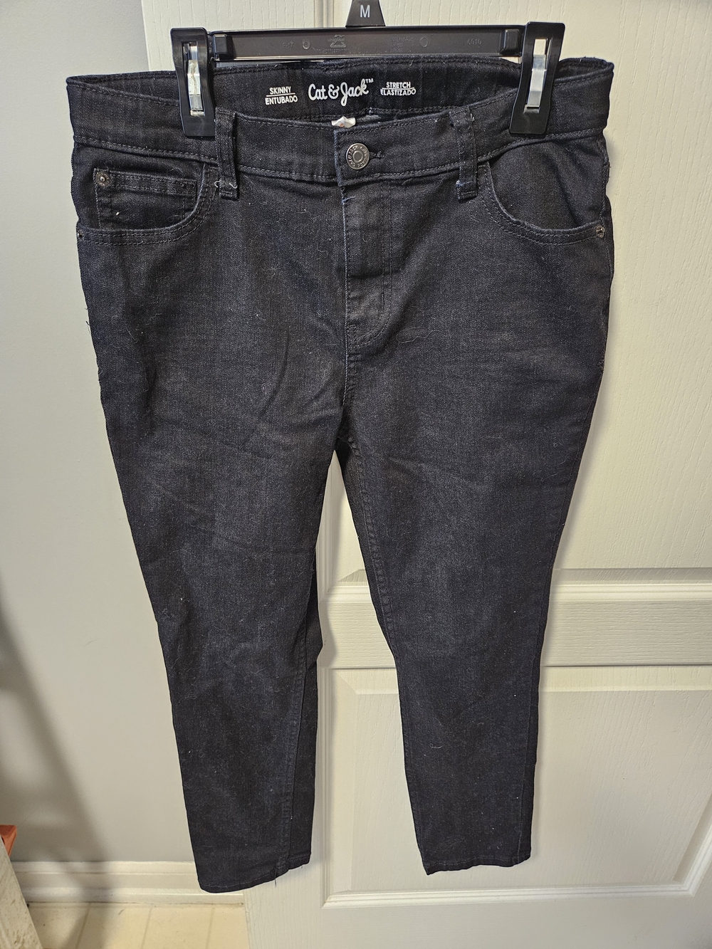 Cat & Jack Girls Dark Wash Jeans - Black Denim Look